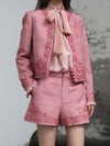 INTO THE EAST 25 Autumn/Winter Lace-Up Silk Top/Shirt/Embroidered Button Tussah Silk Vest/Shorts ITE-E1DGAW020PK22VE Vest (E1DGAW019PK20TP)